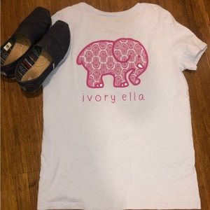 Ivory Ella Regular Fit T-shirt - Pale Blue Tee Lrg